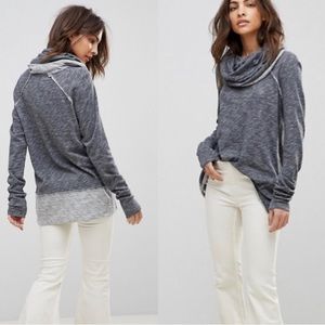 Free People Cocoon Cow Neck Sweater